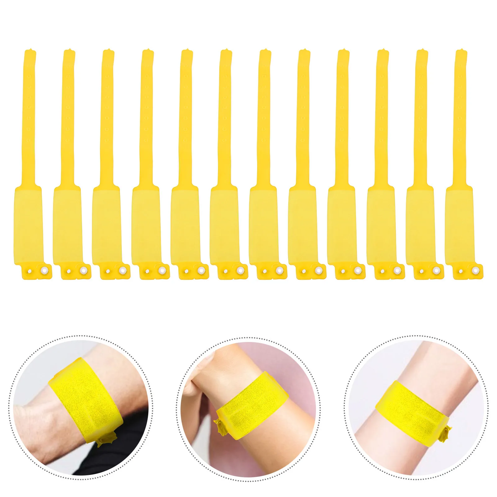 

100Pcs PVC Disposable Wristbands Soft Tear Resistant Identification Wristband for Medical Hospitals Patient