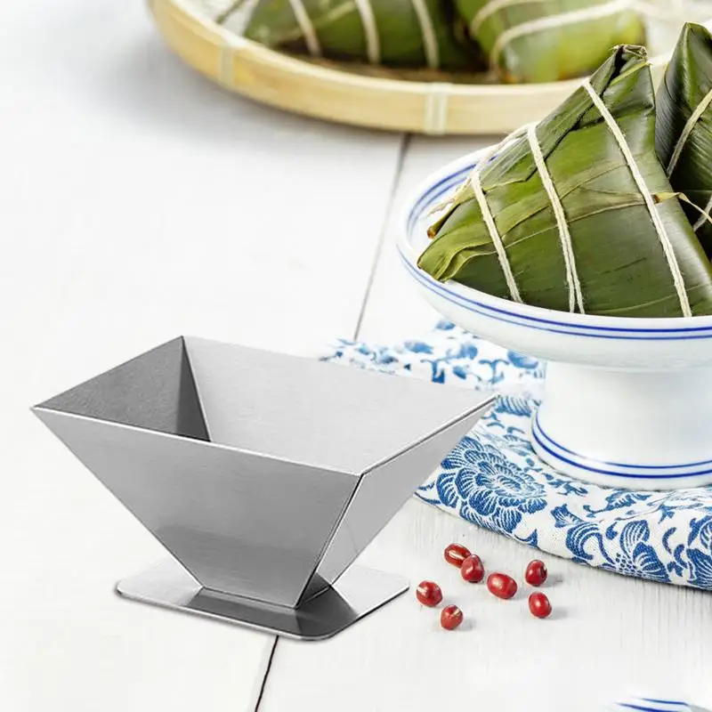 Stainless Steel Rice Dumpling Mold Dumpling Maker Press Molds Reusable Pudding Baking Molds Durable Stainless Steel Rice Zongzi