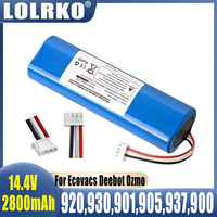 100% Originate 18650 Battery For Robot Ecovacs Deebot Ozmo 14.4V 12800mAh Vacuum Cleaner 900 901 905 930 937 Novelty