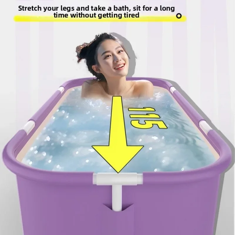 Home Use Comfort Full Body Soaking Tub Folding Bath tub Foldable Adult Bathtub Portable Bath Tub Spa Safe Wide Bath Tub
