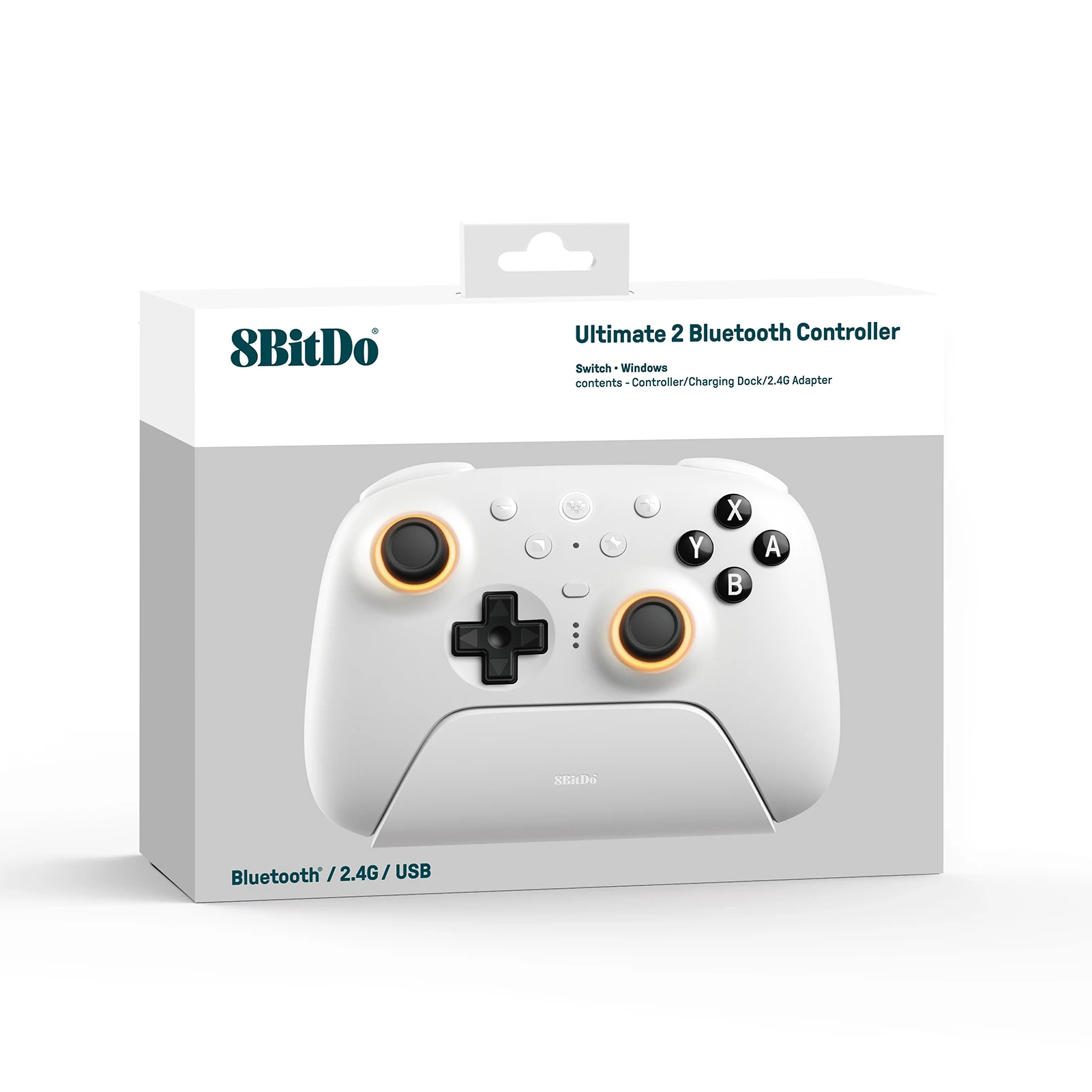 Игровой контроллер Bluetooth 8BitDo Ultimate 2, 8 скоростей, с зарядной док-станцией для Nintendo Switch/переключателя, 2 ПК, Windows 10, 11