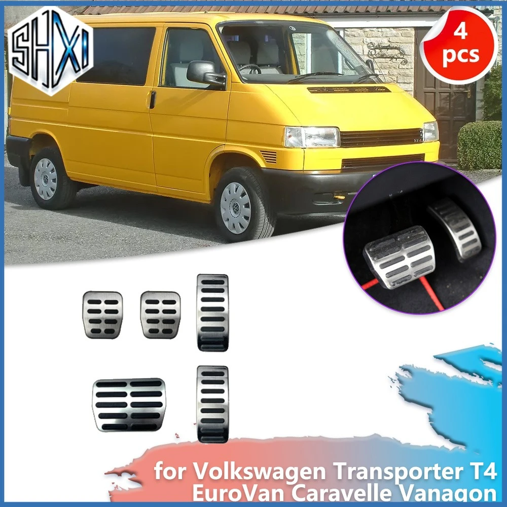 Car Gas Brake Pedal for Volkswagen VW Transporter T4 EuroVan Caravelle Vanagon Rubber Anti-Slip Footrest Foot Cover Accessories