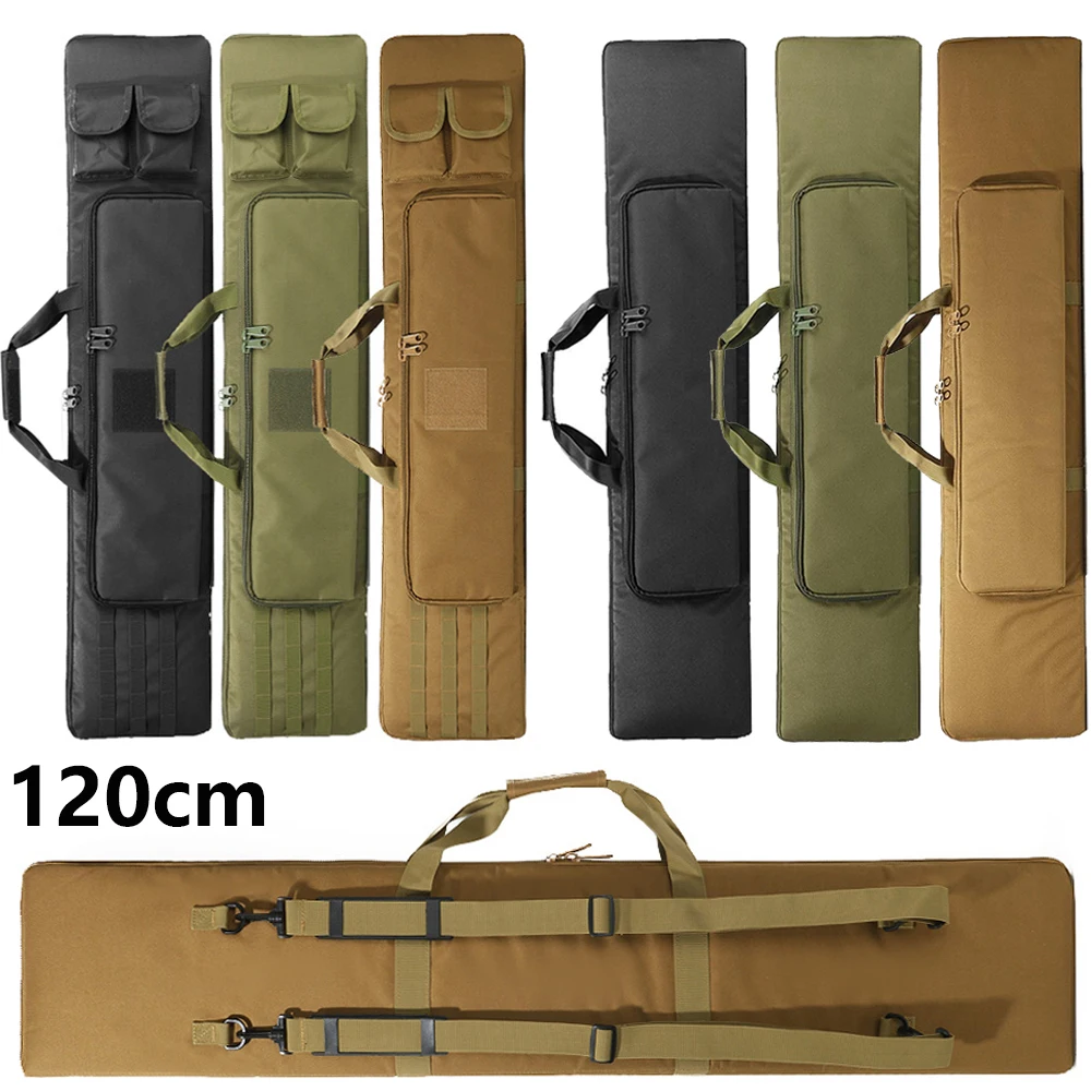 Image of 120 cm Gewehrpistolenkoffer Soft Gun Bag Taktische Schrotflinten Aufbewahrungstasche Gewehrträgertasche Jagdpistole Rucksack für Schießstand