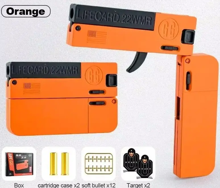 Compact Pocket‑Size Lifecard‑Style Shooting Prop, Spring‑Powered Indoor Outdoor Leisure Game with Full Accessories