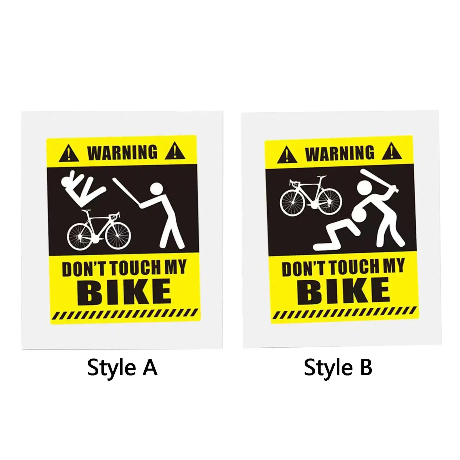 Bike Sticker, Dont Touch My Bike Decorative Removable Bike Decal Reflective for Bicycle Road and Mountain Bike BMX Accessory