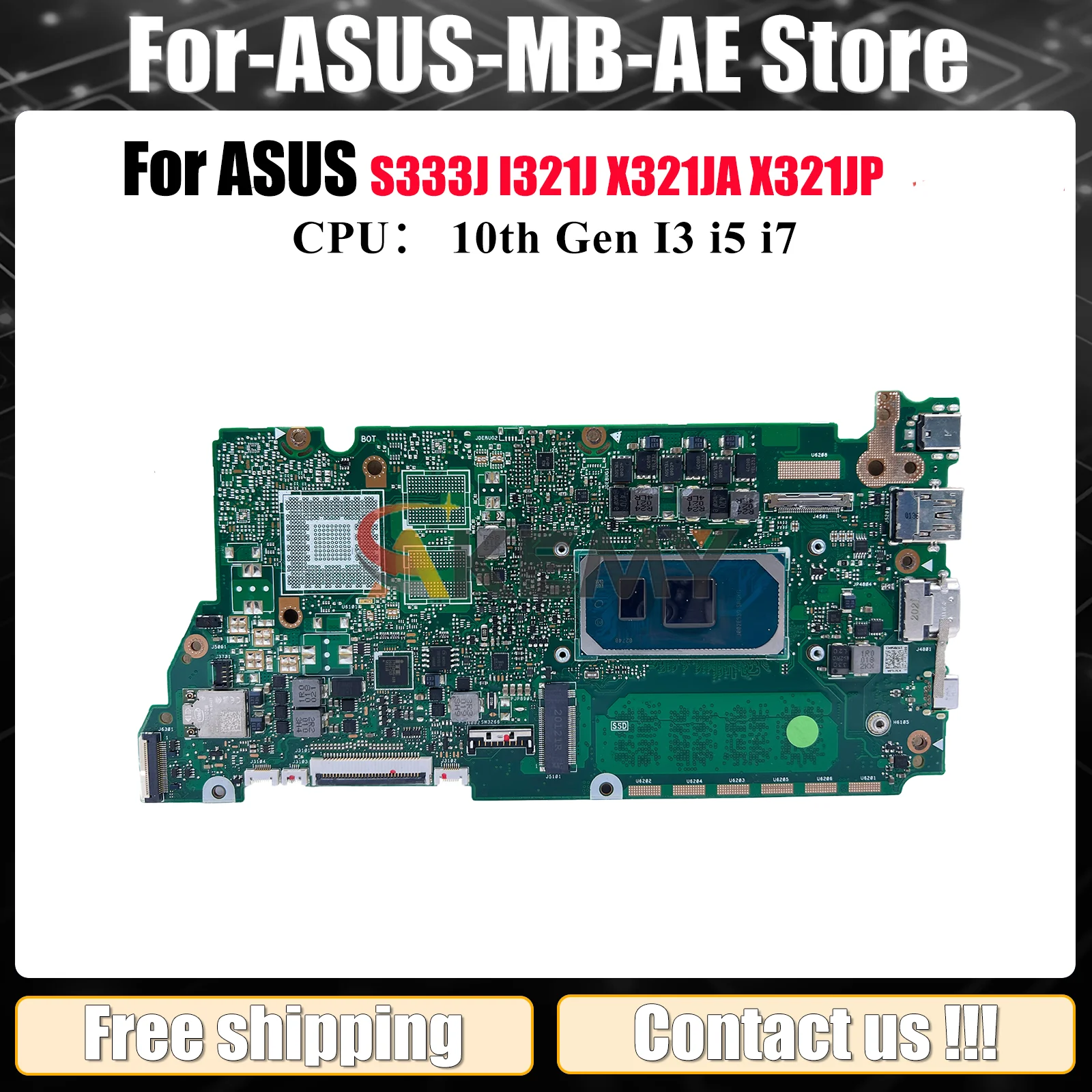 

X321JA Материнская плата для ноутбука ASUS VivoBook X321JQ X321JA X321J X321JP I321J S333J Материнская плата с 10-го поколения I3 i5 i7 tests OK stk