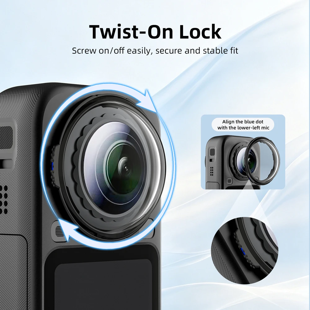 Schutzbrille für Insta360 X6 Bildschirmschutzfolie Objektivschutz Zubehörfolie Ultra HD Kratzfest – Detail 7