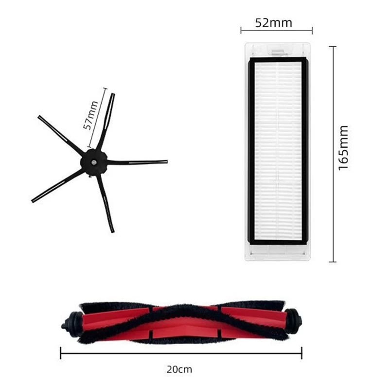 Основная боковая щетка, сменные фильтры Hepa для Roborock Q5 Q5+, аксессуары для пылесоса