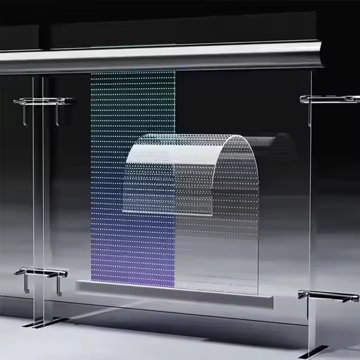 P6 P8 P10 Flexible LED Film LED Display Screen Adhesive LED Transparent Glass Film LED Screen Transparent LED Screen Film