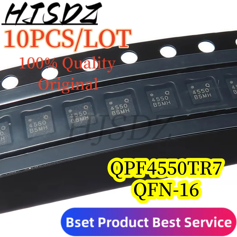 

【10 шт./лот】Silkscreen 4550, новый оригинальный QPF4550TR7 4450TR7, инкапсуляция QFN16 .8G RF, передний сердечник модуля