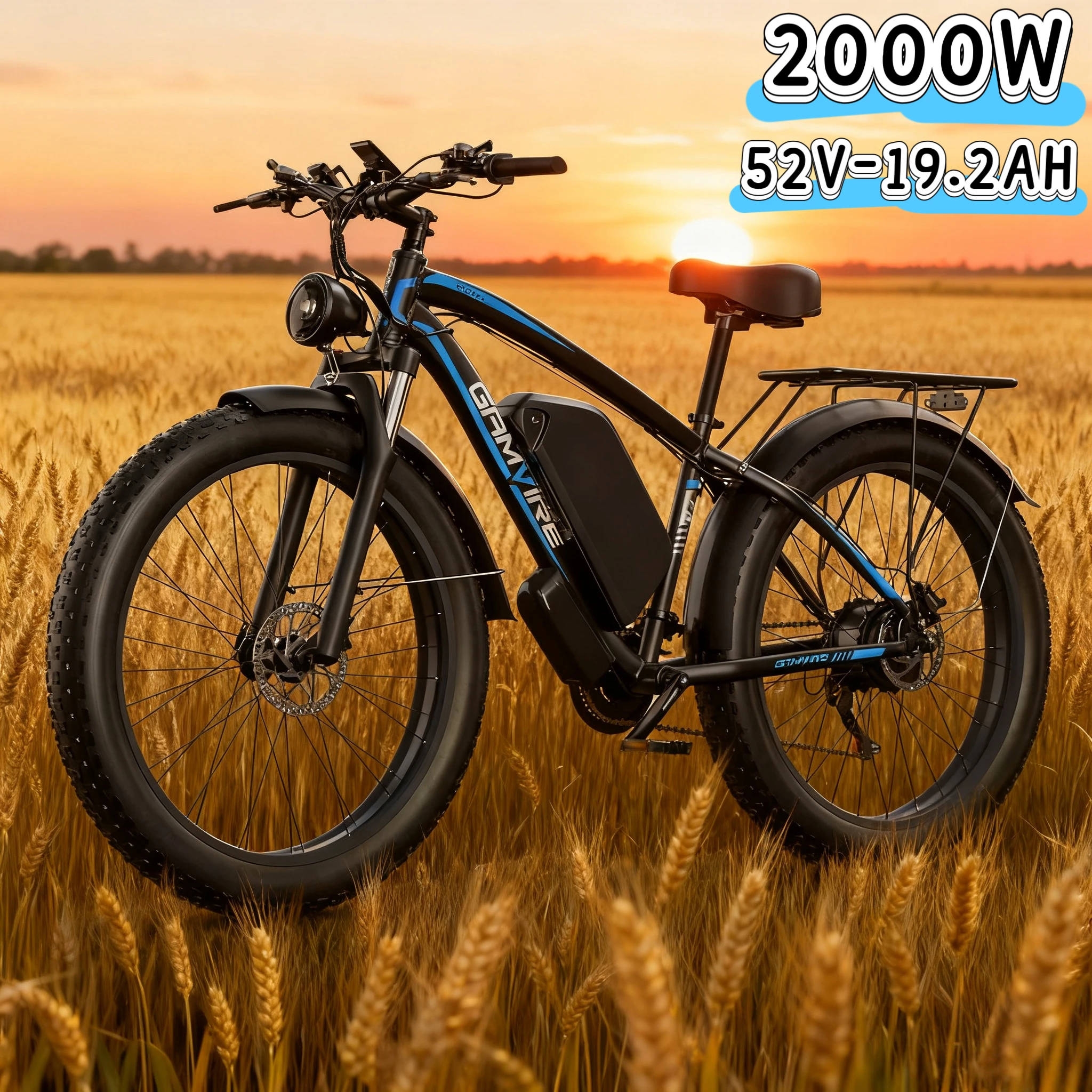 

Pedal electric bicycle with 2000W motor 52V 19.2AH battery strong power green environmentally friendly adult E-bike