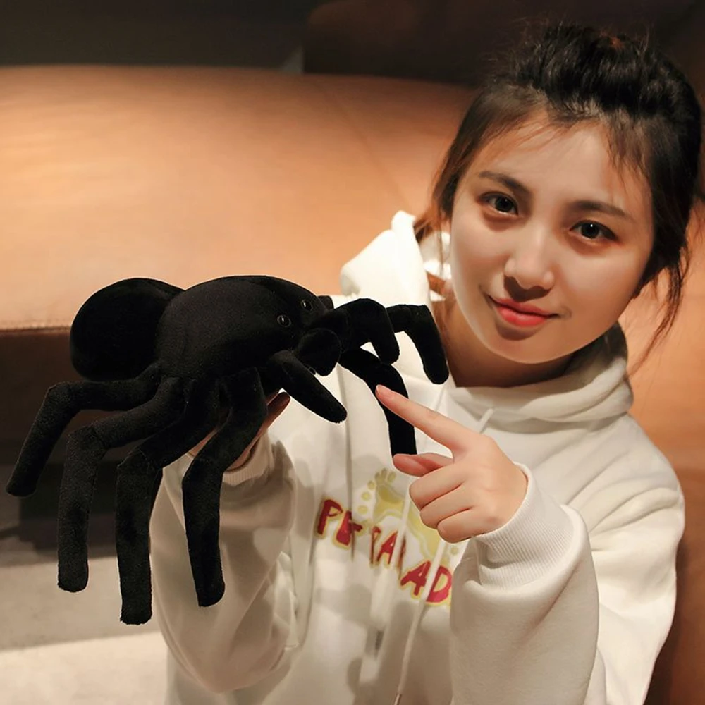 30-80CM Cute Spider Plush Toy Simulation Plushie Stuffed AnimaI Insect Pillow Doll Halloween Room Decoration Children Boy Gift