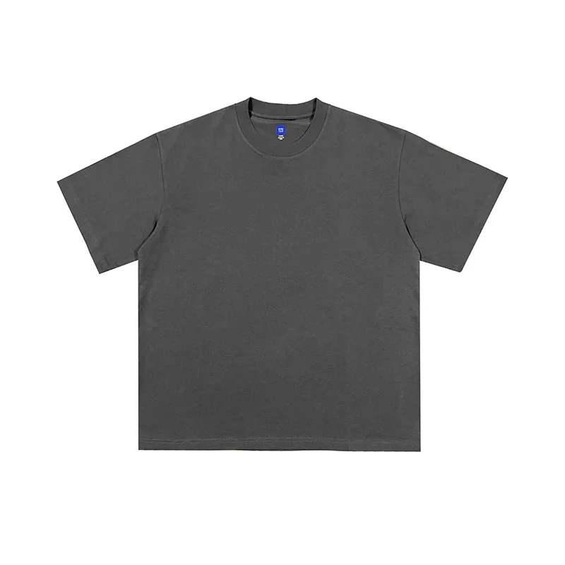 Blauw Print Tag Effen Kanye West YZY Lange Mouw T-shirt Mannen Vrouwen 1:1 Beste Kwaliteit High Street Casual Losse T-shirt Katoen Tees