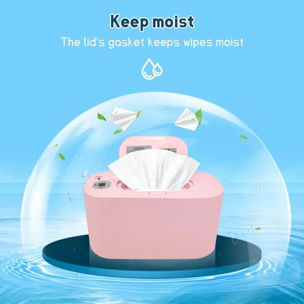 Calentador de toallitas para bebés, dispensador de toallitas húmedas para bebés con pantalla Digital, modos de temperatura ajustables, elementos esenciales para exteriores para recién nacidos