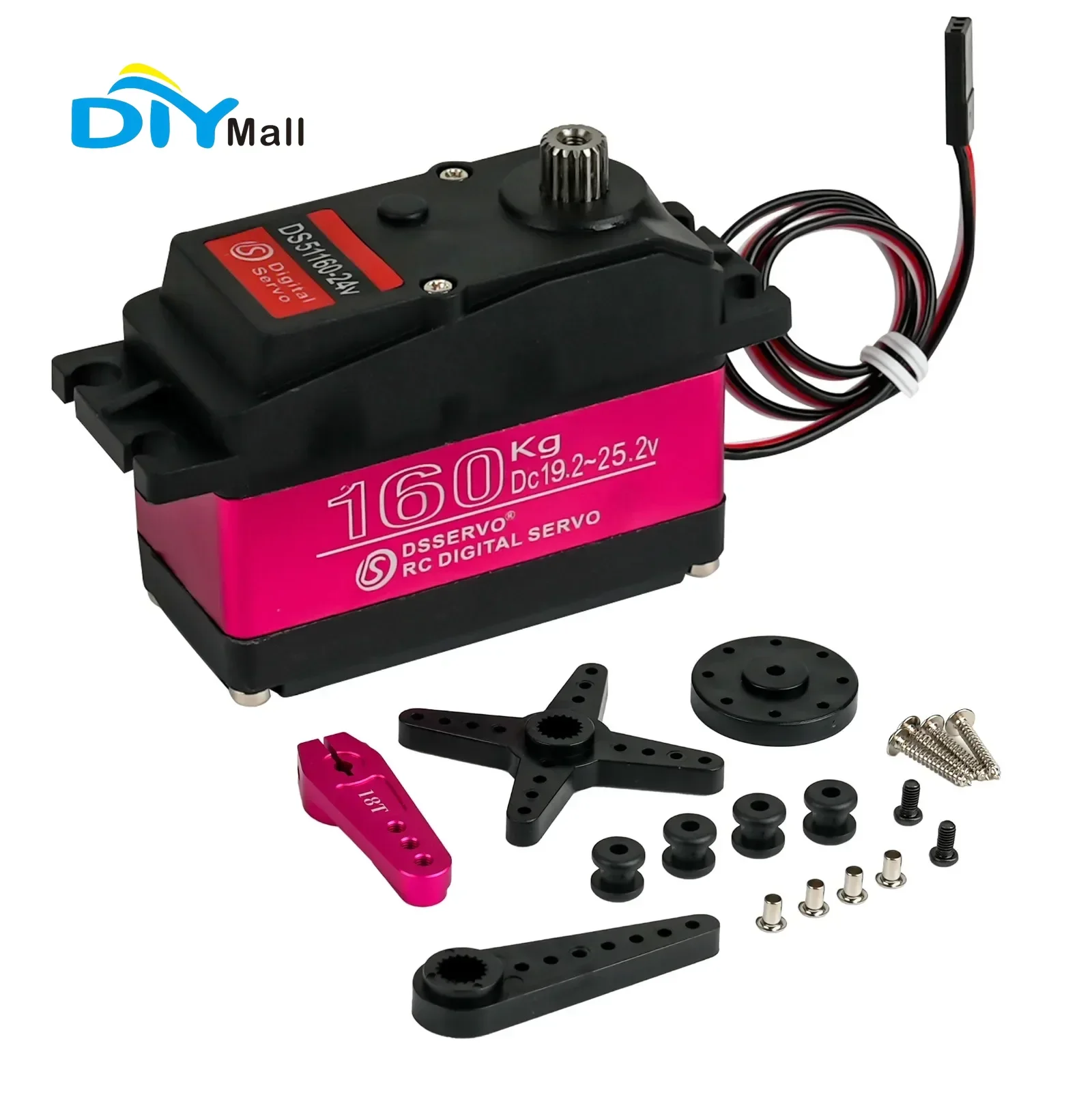 digital-servo-160kg-waterproof-ip66-24v-180-270-degree-with-18t-servo-arm-suitable-for-5-1-rc-car-baja-car