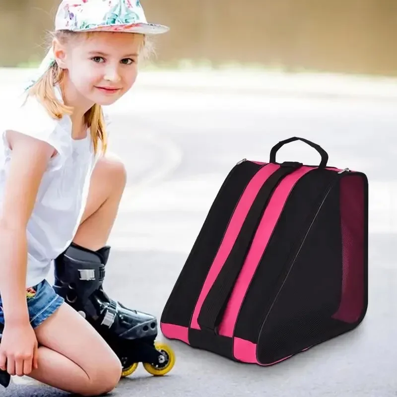 Bolsa de almacenamiento para equipo de patinaje sobre hielo para niños, hombro Triangular grueso transpirable, bolsa de almacenamiento dedicada de gran capacidad