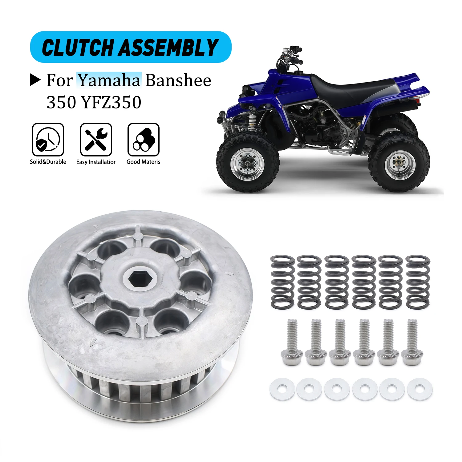 

Motorcycle For Yamaha Banshee 350 YFZ350 1987-2006 Special Anniversary Limited Edition Clutch Kit Center Hub Pressure Plate