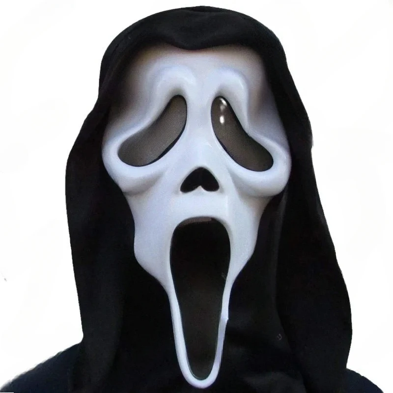 Scary Hood Props for Adults, Halloween Horror Mask, Funny Screaming Grimace, Latex Props, NPC Play