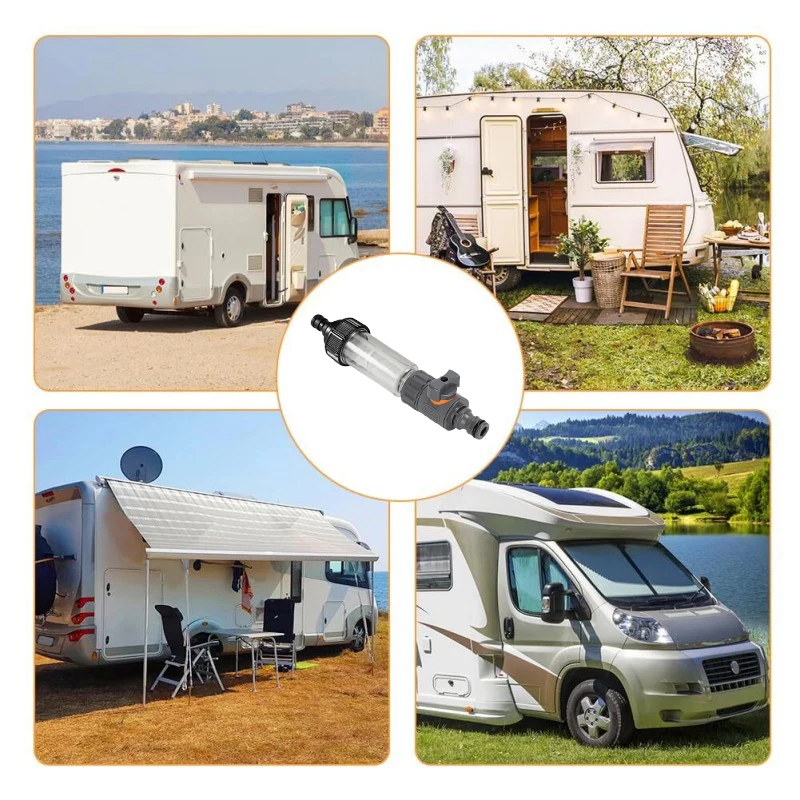 

1Pcs Water Filters Motorhome Water Filters Quick Adapter For Caravan Motorhome Campervan Valves RV Water Filter Equipment