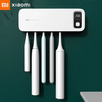 샤오미 UV 칫솔 살균기, USB 충전식 칫솔 정리함, LED 디스플레이, 욕실 벽걸이 칫솔 거치대