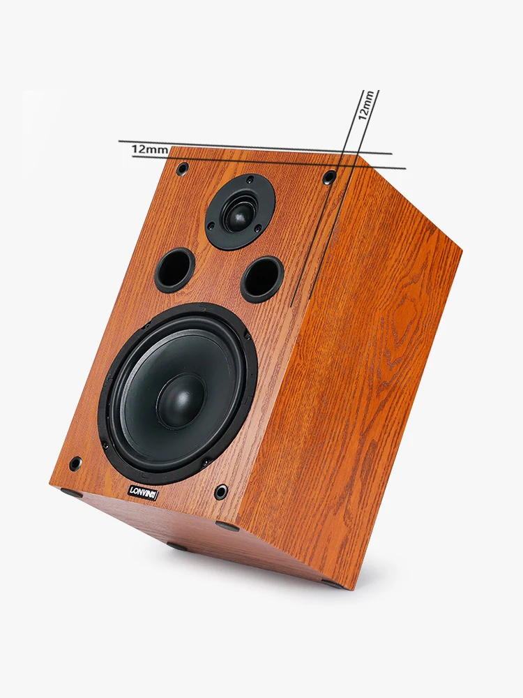 Haut-parleur d'étagère 6,5 pouces 200W, système audio haute puissance, enceinte passive bidirectionnelle, son surround HiFi pour bureau et home cinéma