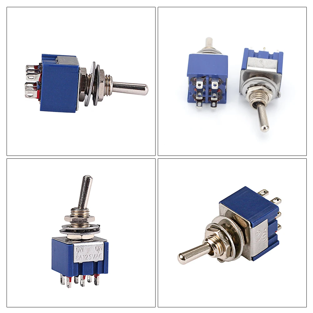 

30pcs Toggle Switch Thermoplastic Compact Construction Simple Installation Protecting Cap Oil Resistant Hand Reset Automatic