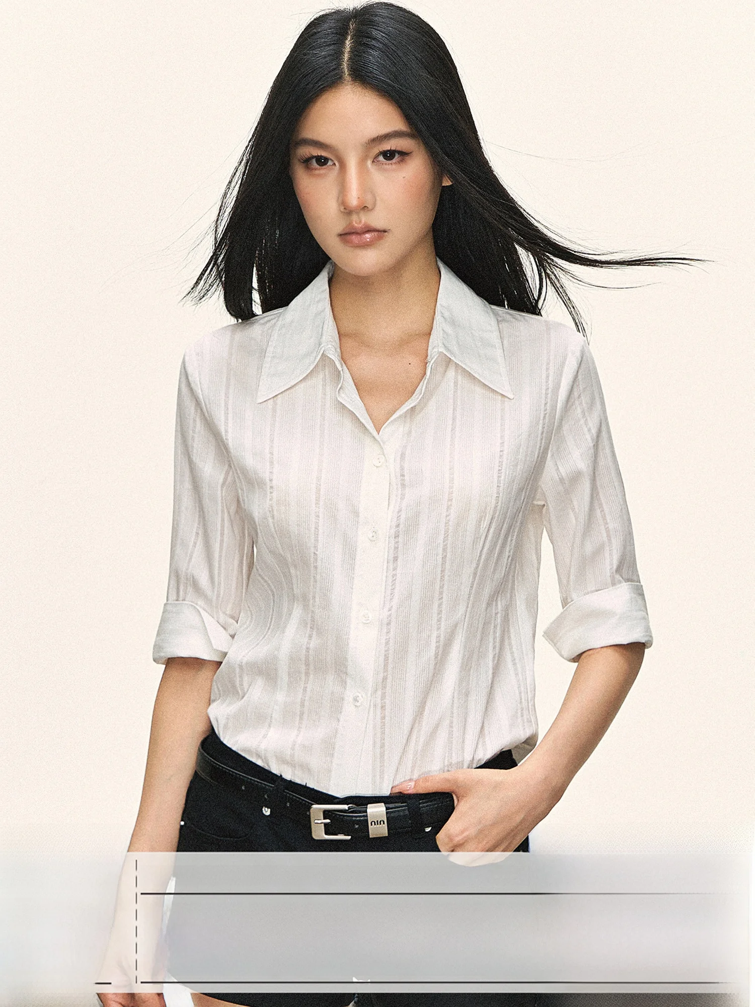

0PASSION Women's Pure Cotton White irt ort Sve Slim Fit Versatile ort Length Top Korean Sle Commute Faion