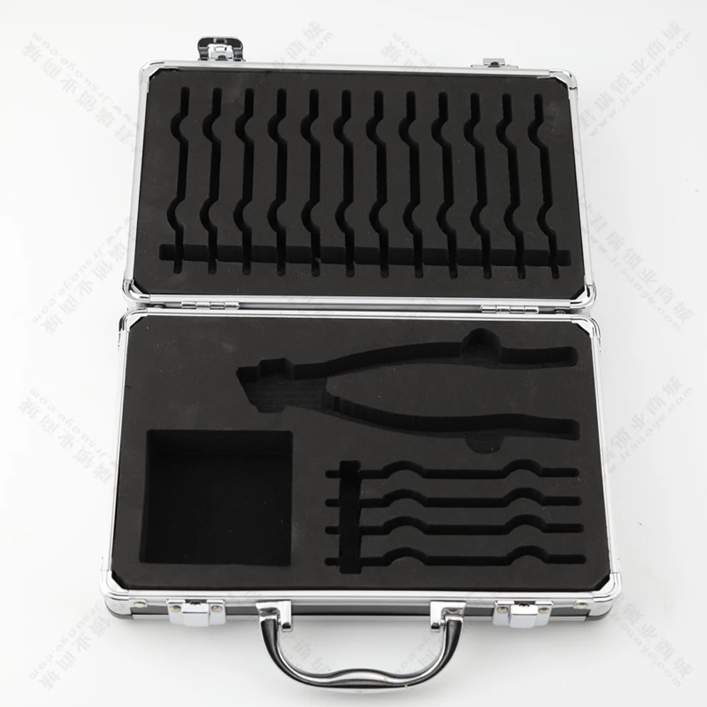 Imagem -03 - Jmckj-lishi Ferramenta de Serralheiro Caixa Original Caixa de Ferramentas de Reparação Estojo de Armazenamento para 16 Pcs Lishi Cortador de Chave em 1