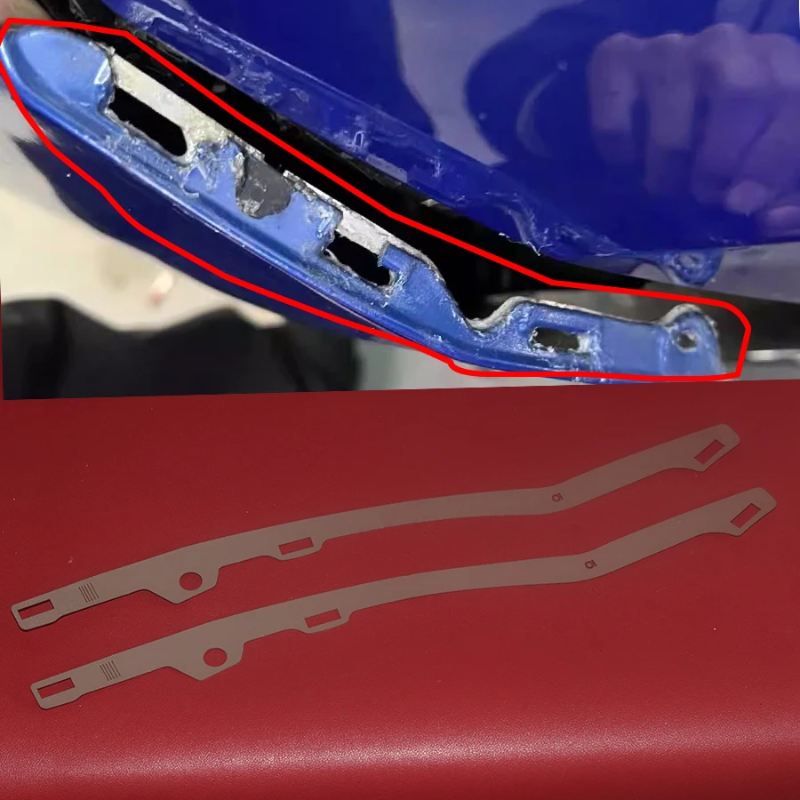 

2x Opening Gap Bad Buckle Bracket Front Bumper Repair Metal Steel Plate Buckle Fit For Toyota Land Cruiser LC120 Prado LC150