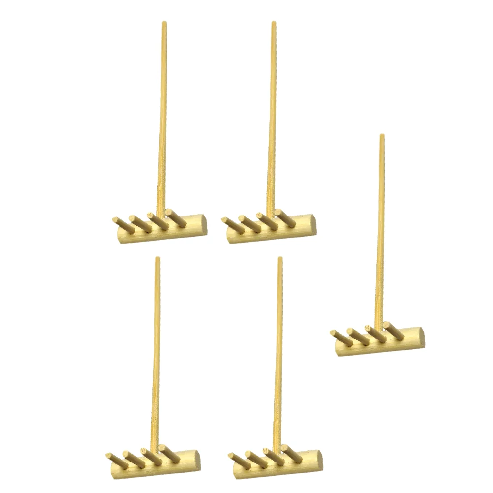 5 Pcs Sand Table Accessories Rake Bamboo Desktop Decoration Mini Decorative Wooden