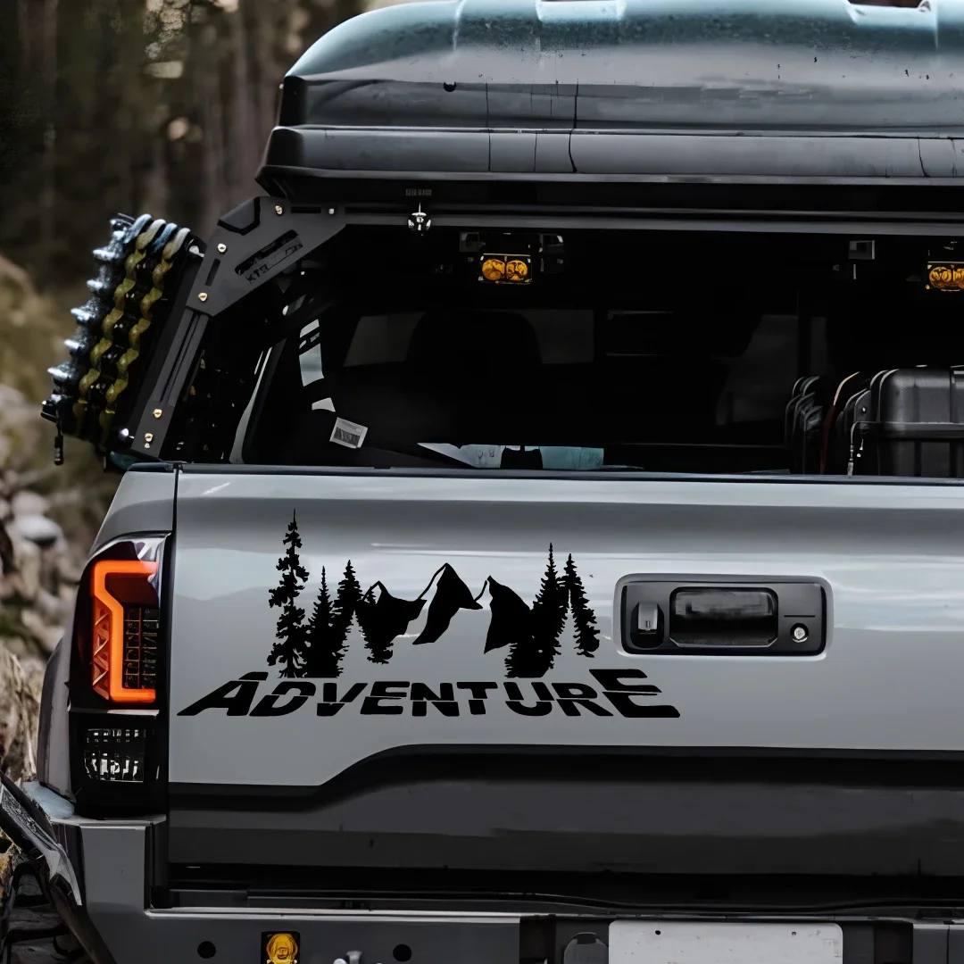 Car Stickers Forest Adventure Off-road Rear Windshield Camping Glass Body Modification Personalized Pickup Truck Sticker