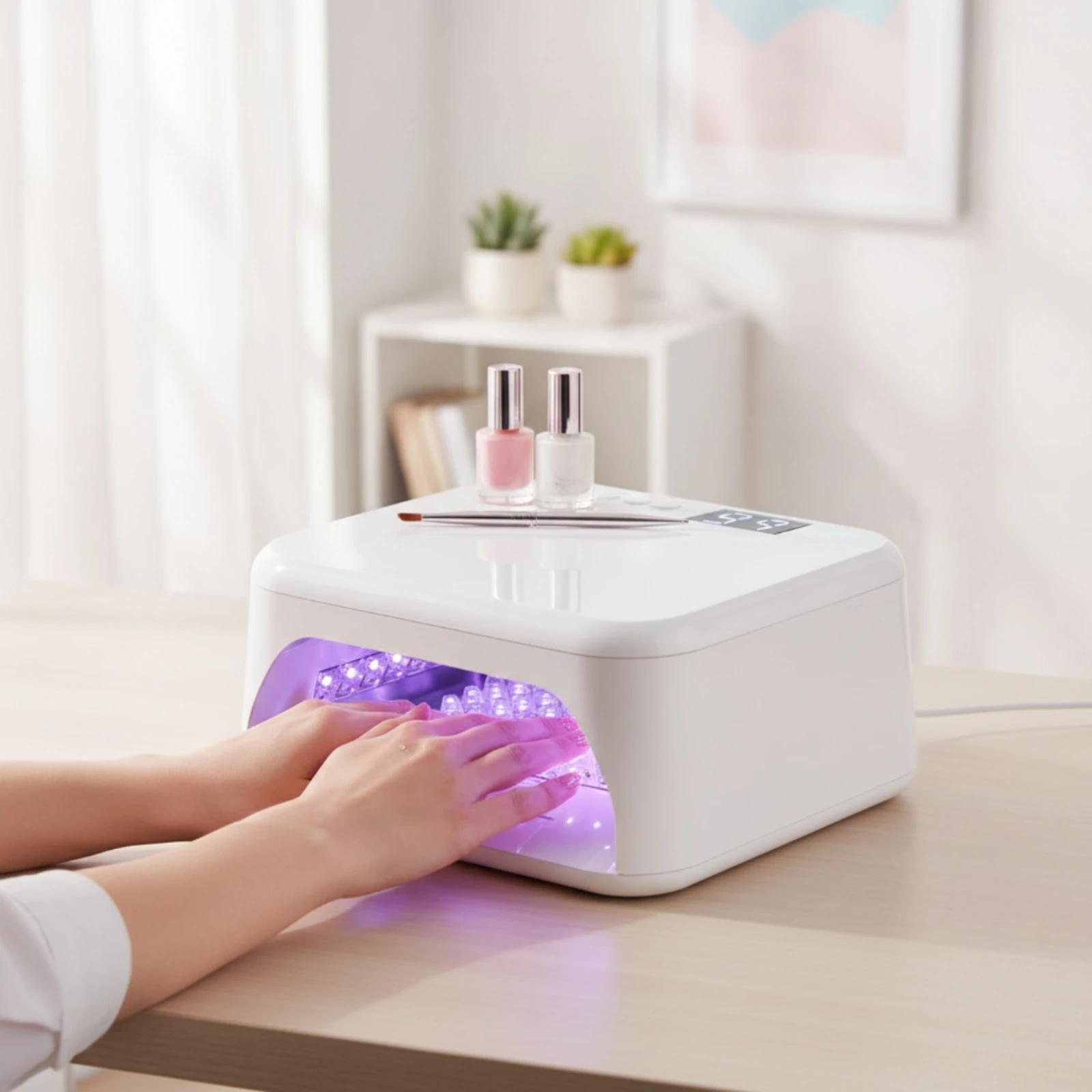 lampada-led-para-unhas-aparelho-compacto-para-unhas-de-gel-ampla-compatibilidade-premium-para-manicures-diy-manicures-em-casa