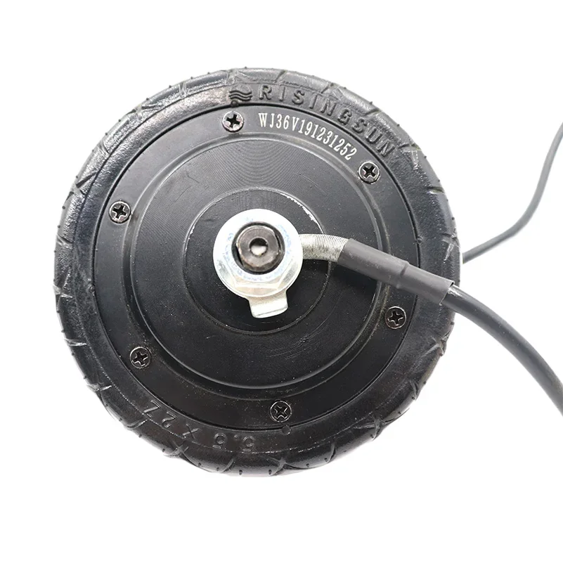 5.5 inch front rear motors+wheels brushless and toothless wheel hub motor, solid tire 24V electric scooter brushless motor