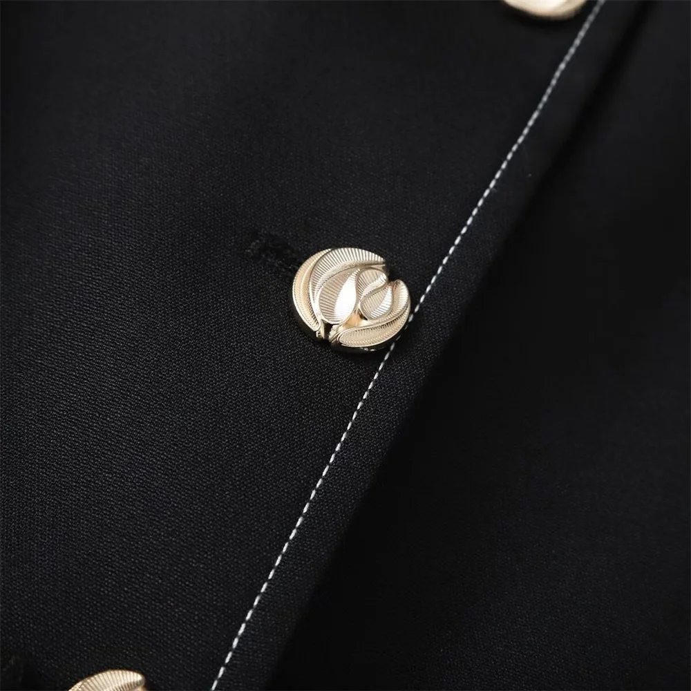Autumn New Product Women's Fashion Edging Thread Cutting Waist Collection Suit Jacket