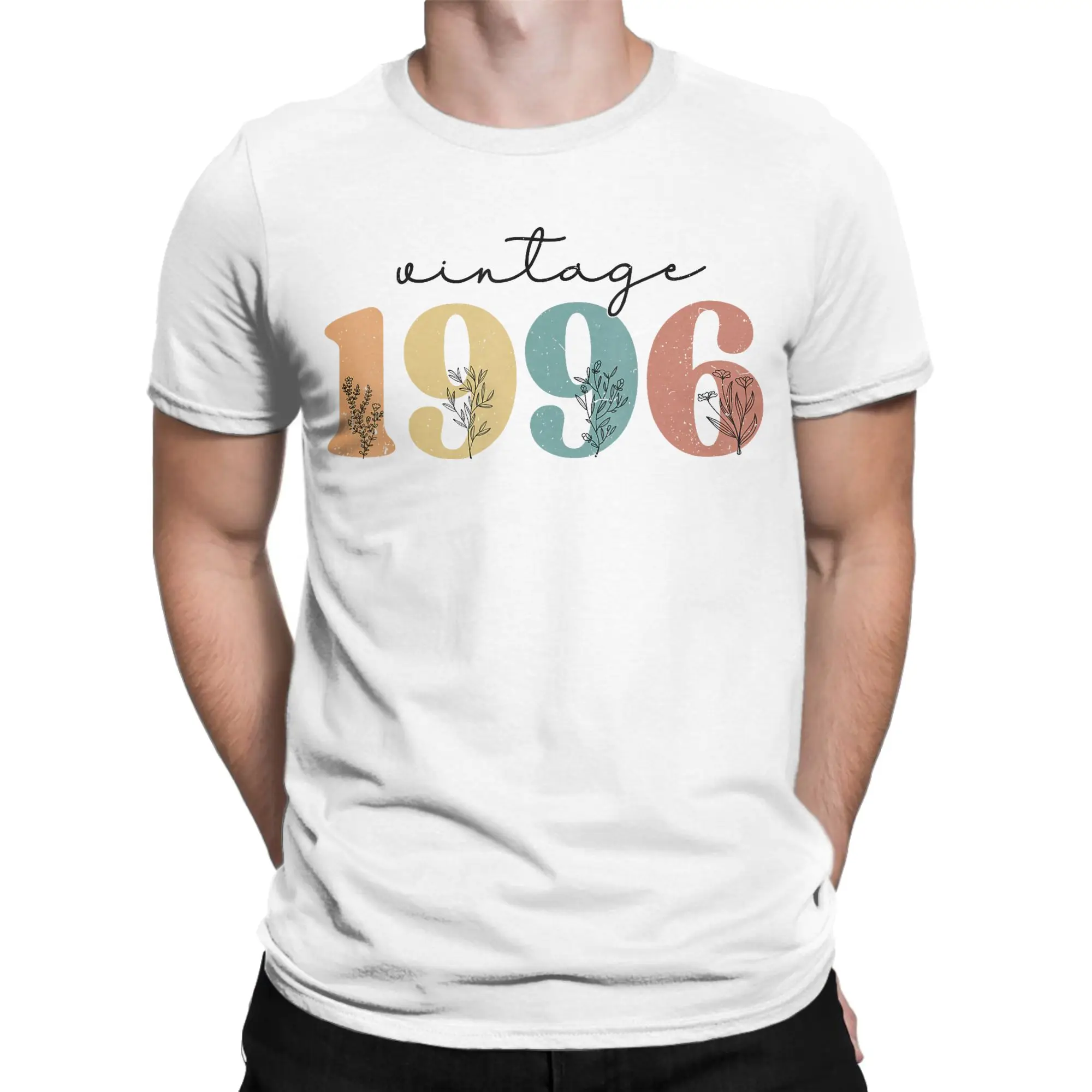 Camiseta vintage 1996 Wildflowers para 30º aniversário, para homens e mulheres, 30 anos, humorística, 100% algodão, camiseta plus size, roupas