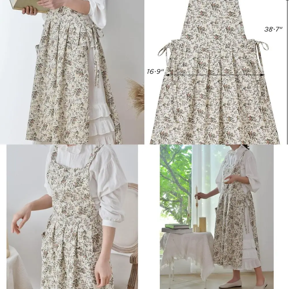 

Waterproof Cotton Adult Apron with Pocket for Kitchen, Cooking, and Gardening