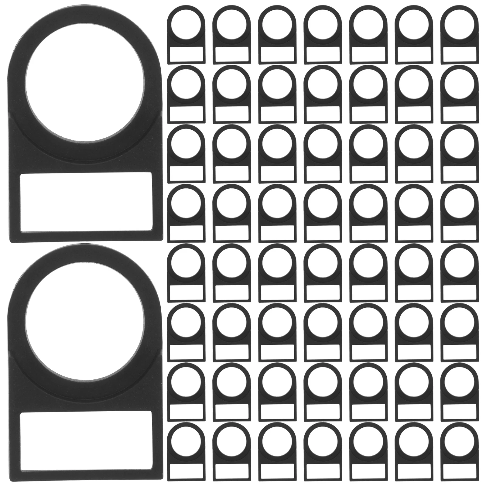 100pcs Electrical Signage Accessories Plastic Switch Notice Board For Signal Light Button Backlight Label Box Black