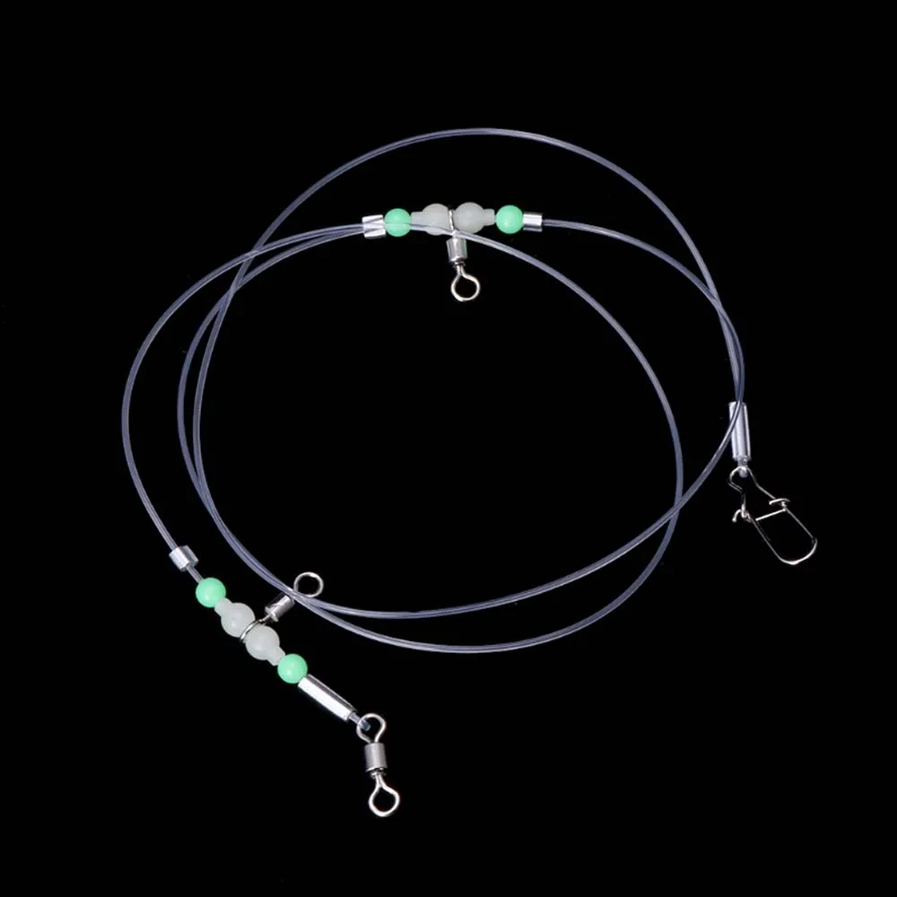

130cm 80cm Hook bracket Fishing Accessories Rolling Connector Luminous Beads Lure String Hooks Fishing Tackle Line Swivels