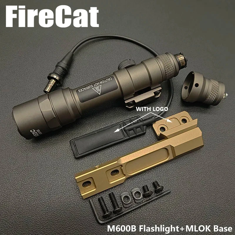 

Tactical SF M600B M300B Flashlight Set Hunting Scout Light Weapon Lights 600 Lumen With Remote Pressure Switch MLOK 20MM Base