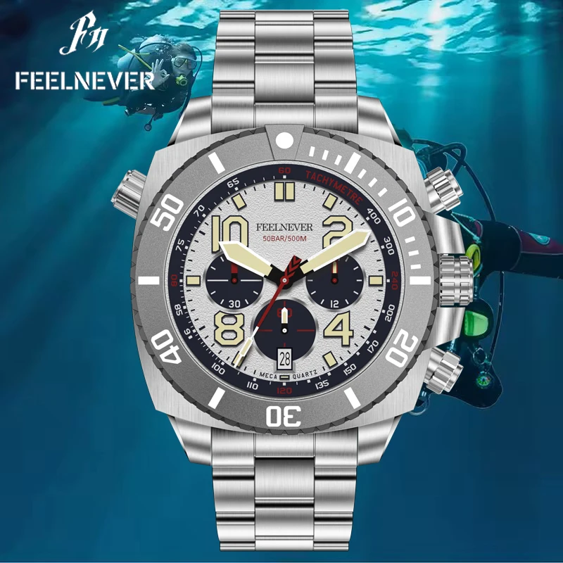 

FEELNEVER лучший бренд класса люкс дайверские часы мужские спортивные водонепроницаемые мужские механические часы модные светящиеся автоматические часы для мужчин