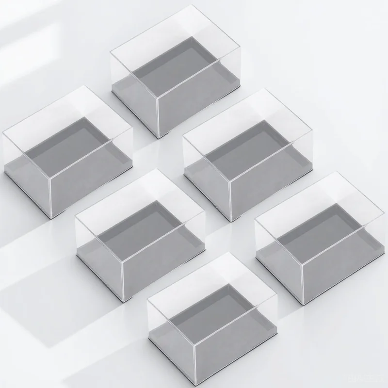 

6Pcs Mineral Specimen Box Smooth Comfortable Touch Resistant to Damage Square Display Case Mineral Specimen Box