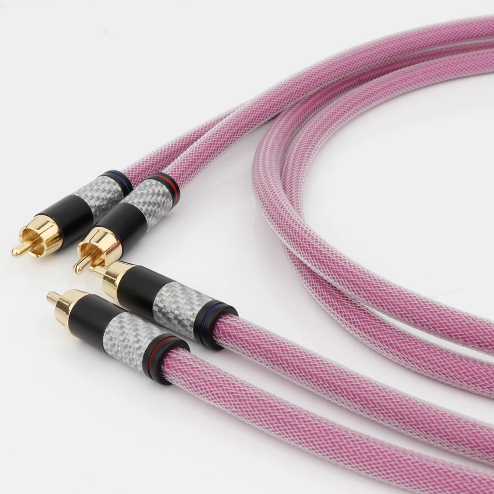 

XLO HTP1 6N OFC Медь TOP-HiFi Углеродное волокно Позолоченный кабель RCA Аудиокабель Двойная сигнальная линия RCA Кабель Rca