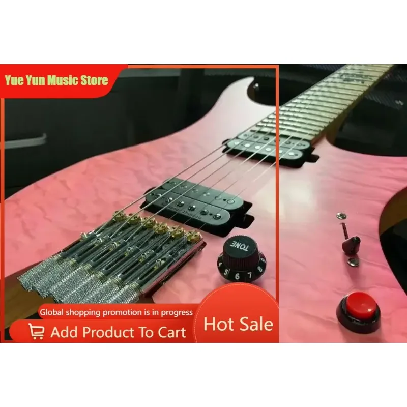 Discount Hot Sale-Single Chrome Headless Guitar Bridge Fixed Brass Fan 6 String Electric Guitar Hardware Polished Finish