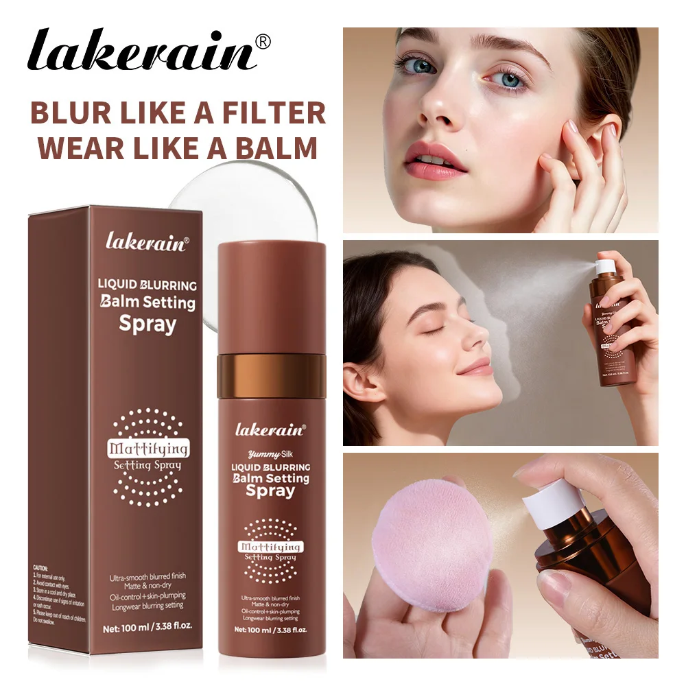 Liquid Blurring Balm Setting Spray Long Lasing Matte Oil Control Mattifying Hydrating Non Drying Weightless Makeup All-Day Wear