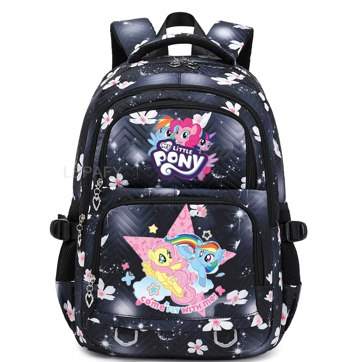 My Little Pony Women's Backpack Fish Pattern Printe Boys Girls Bookbag Bag Student Teenager Children Knapsack Schoolbag Rucksack