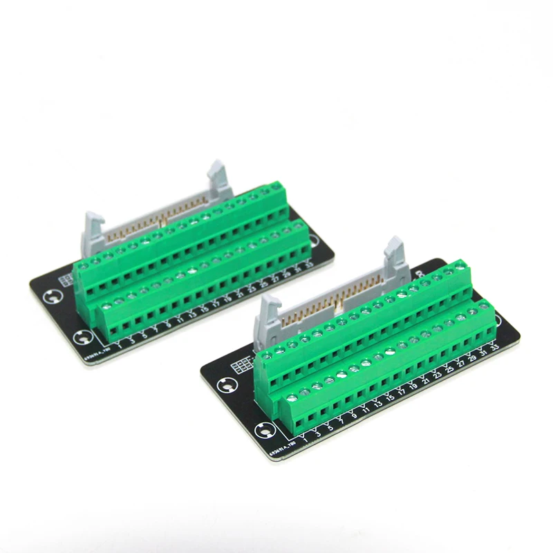 

20pcs IDC 34P to Terminal Adapter Board Module IDC34Pin Interface PLC Relay Breakout Board terminal block