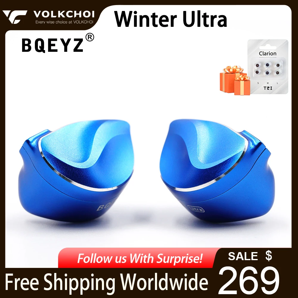 

BQEYZ Winter Ultra In-ear Earphone Hybrid Dynamic Driver with PZT Bone Conduction HiFi IEM Monitor with 0.78 2pin Cable Earphone