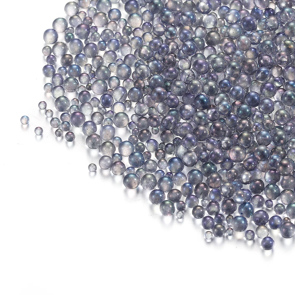 100g 0.4-3mm Mini Bubble Ball Kralen Kleine Glazen Kraal Hars Vulling voor Siliconen Mal UV Hars Epoxy Filler DIY Nail Art Decor