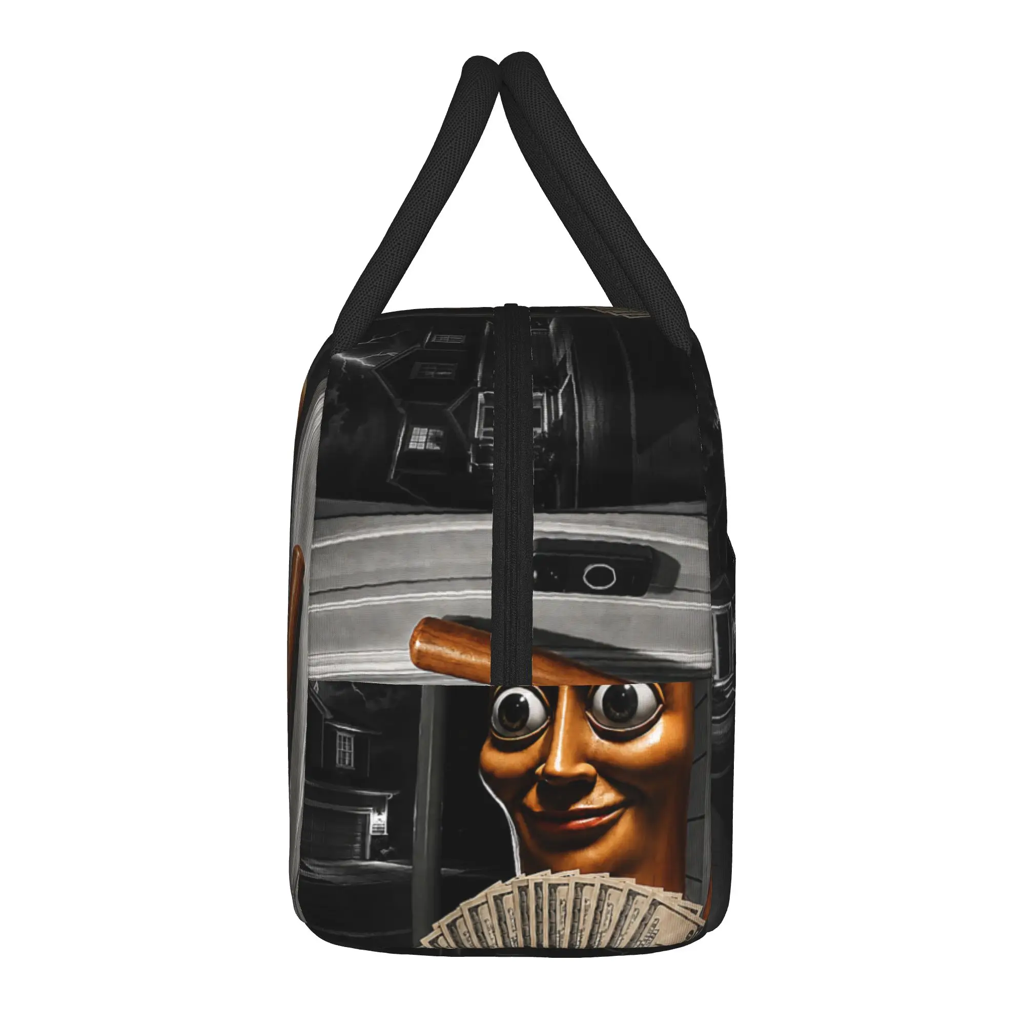There is Motion at Your Front Tung Tung Tung Sahur Memes Lunch Bag For Child Print Lunch Box Leisure Outdoor Picnic Cooler Bag