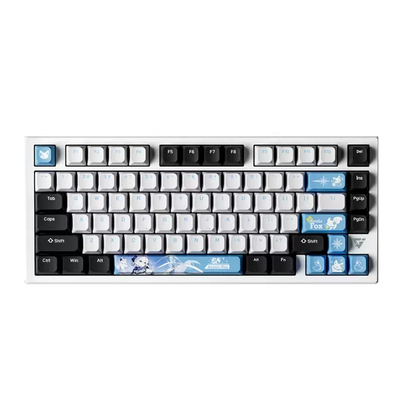 ATK V75 X çalışırken değiştirilebilir kablosuz mekanik klavye Bluetooth/2.4G mod 80 tuşları alüminyum üst kasa RGB ile oyun klavyesi